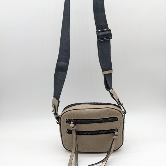 BOTKIER Chelsea pebbled leather women's small crossbody camera bag -LATTE - Picture 3 of 9